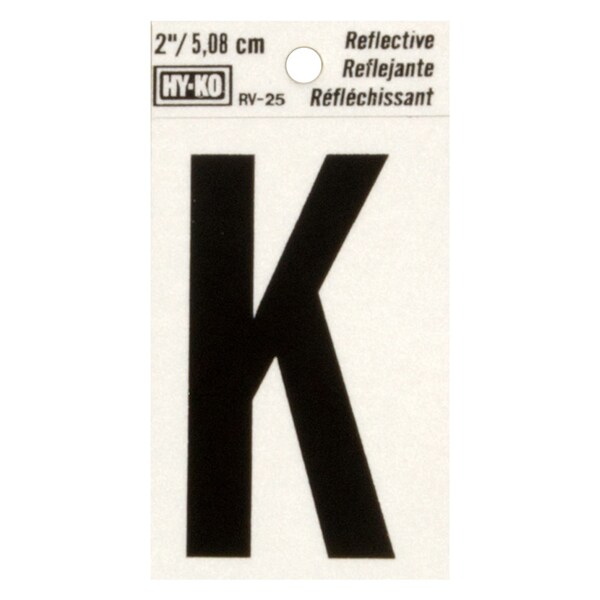 Hy-Ko 2In Reflective Letter K, 10PK B00423 - main